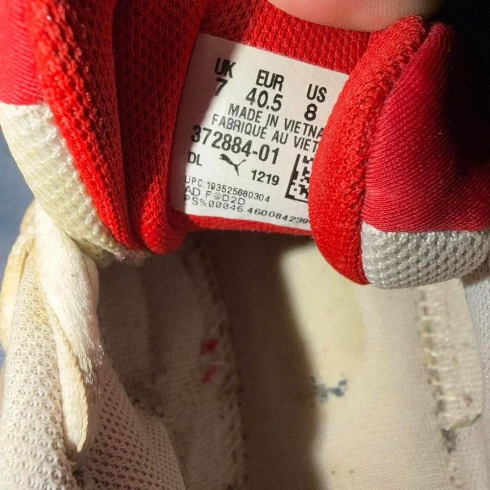 Puma RS-X red trainers. Size US 8